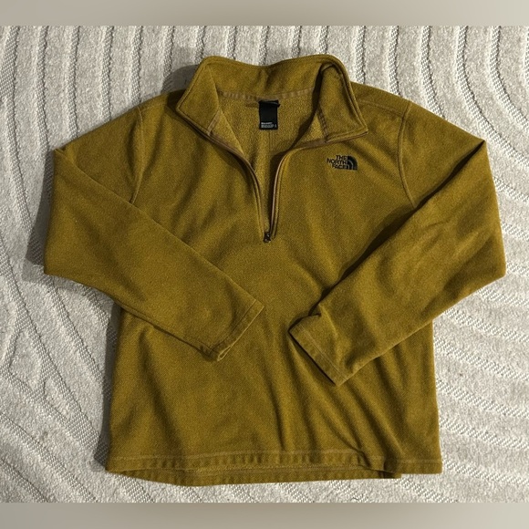 The North Face Other - The North Face Men’s Fleece Pullover Gold/Khaki Quarter-Zip Jacket - XL